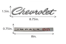 1966 TRUNK EMBLEM, "IMPALA SS"